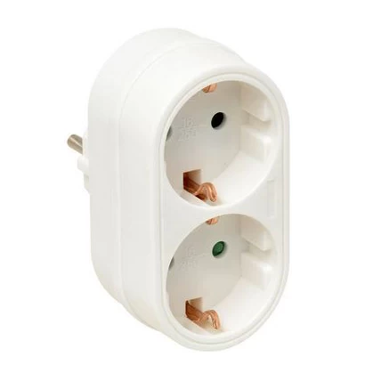 Verloopstekker 2xRA Verticaal