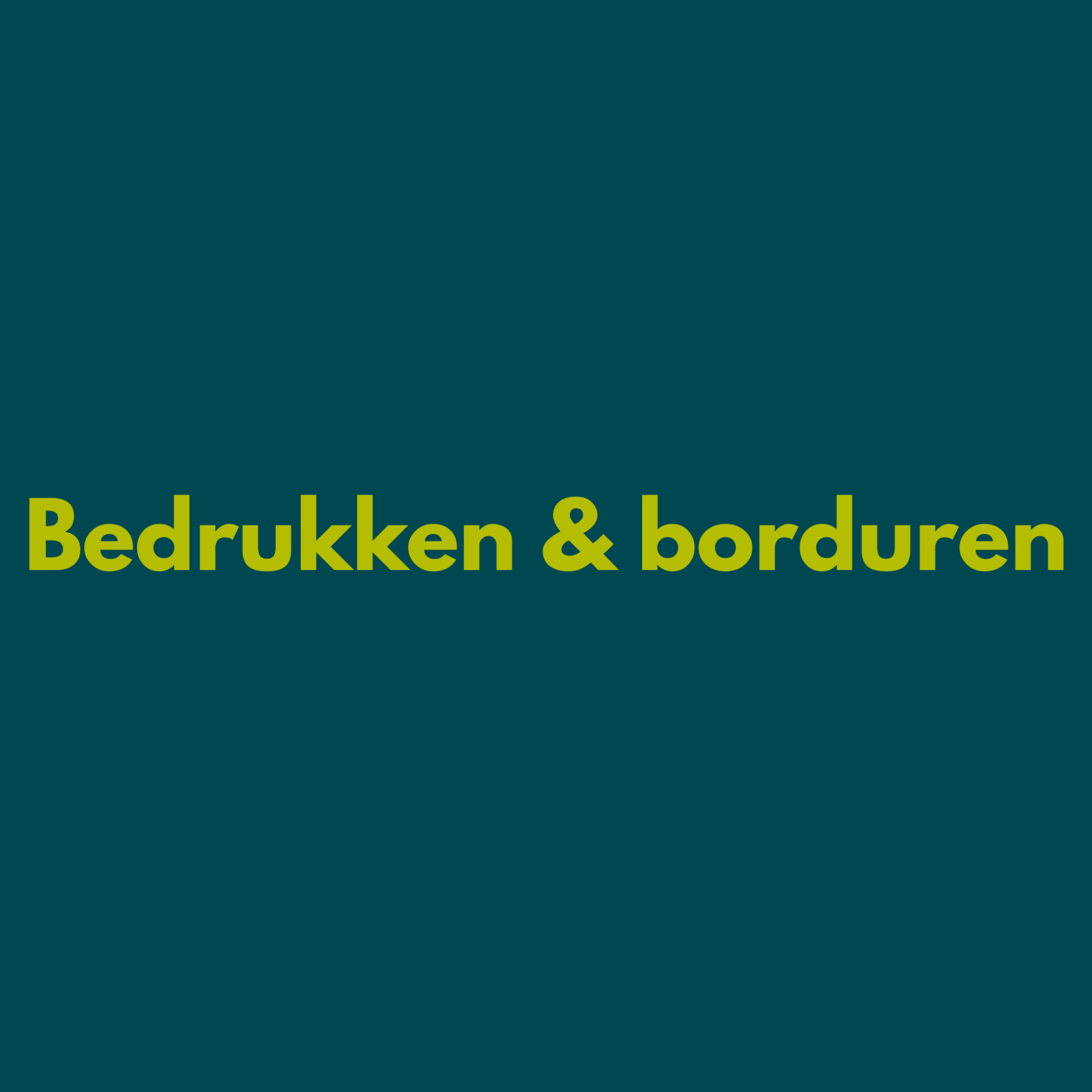 Bedrukken & borduren