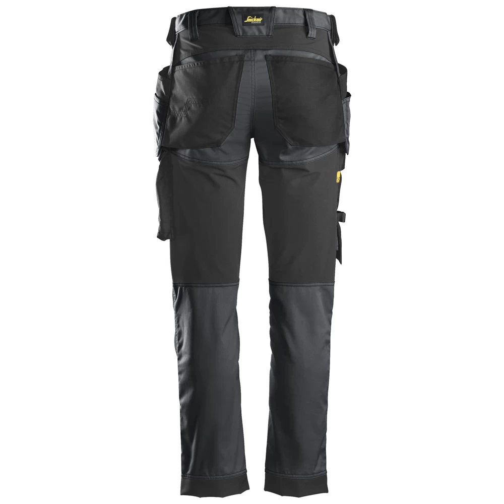 Snickers werkbroek 6241 steel grey-blackt (met holsterpockets)
