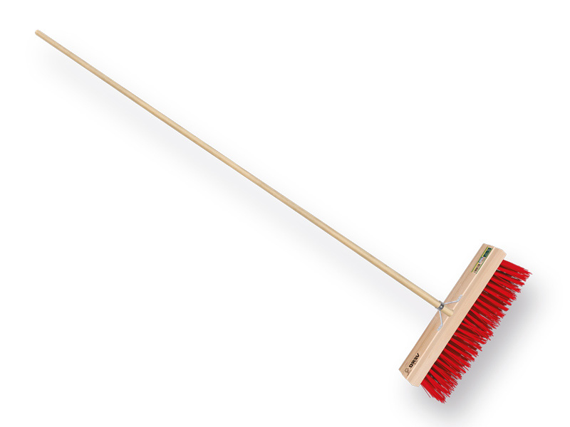Bezems Vero rood met steel