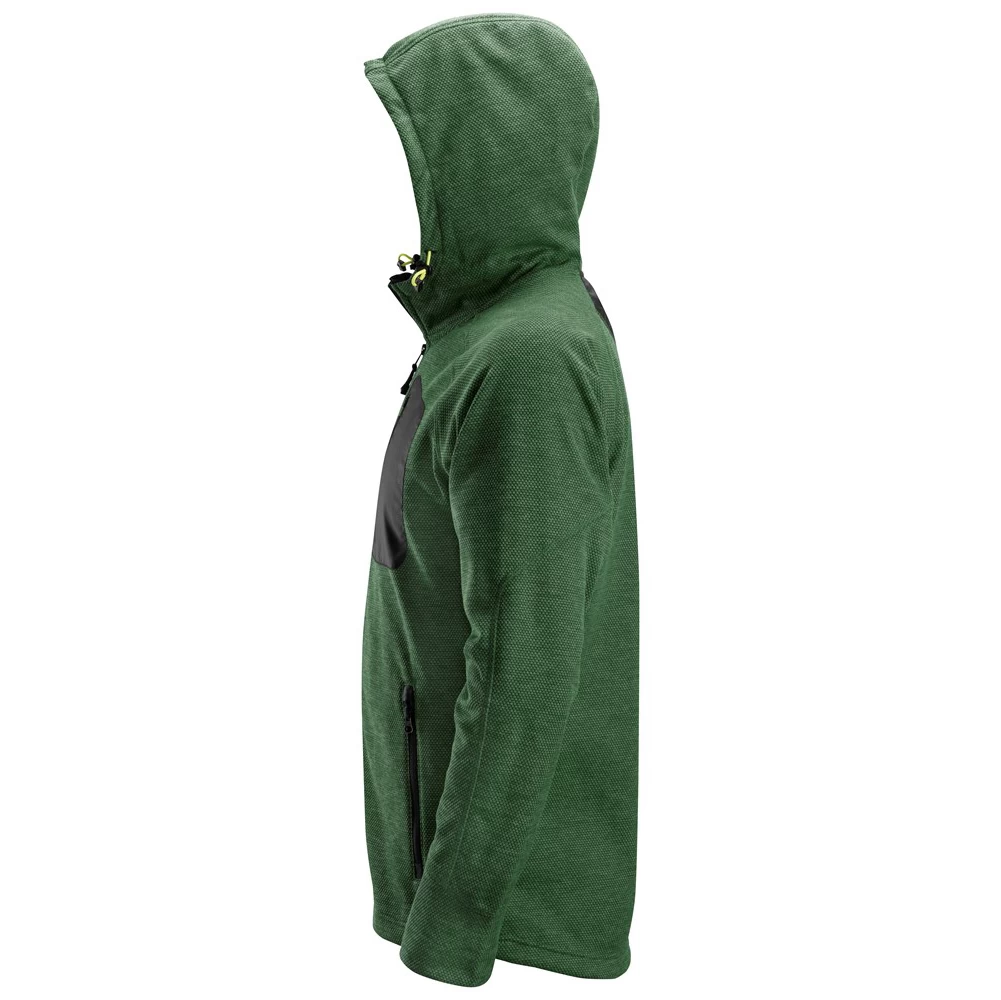 Snickers fleece hoodie 8041 forest green (met rits)