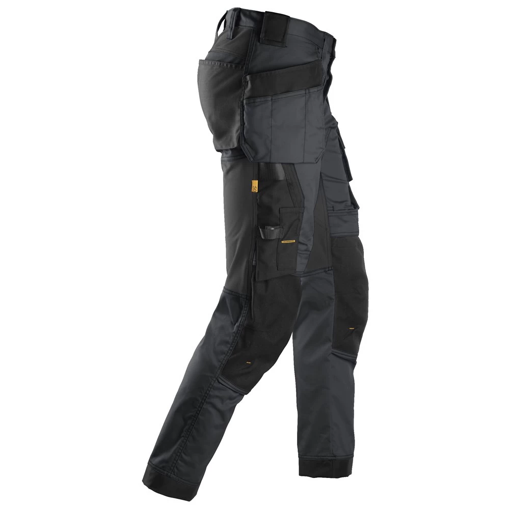 Snickers werkbroek 6241 steel grey-blackt (met holsterpockets)