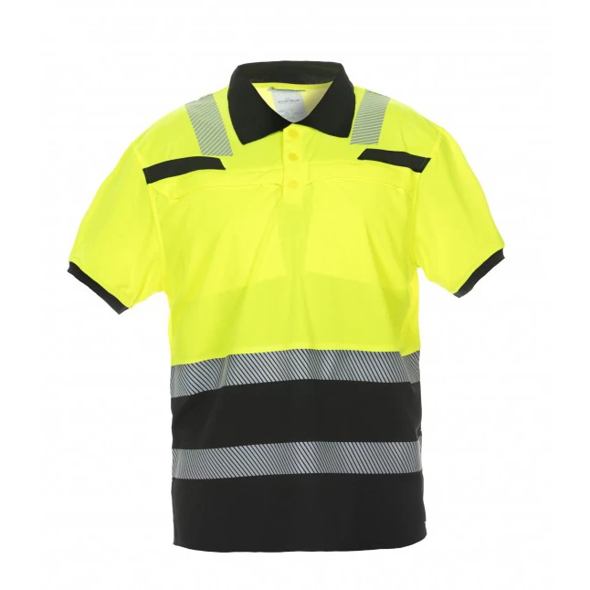 Hydrowear poloshirt Thorne yellow-black (high visibilty)