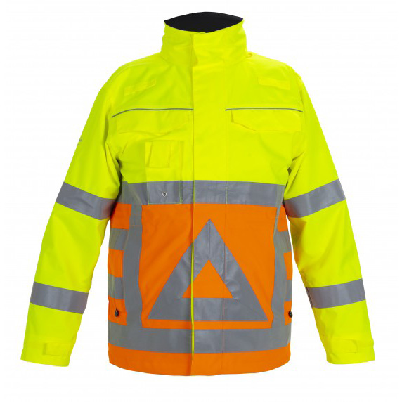 Hydrowear parka Baarlo geel-oranje (verkeersregelaar)