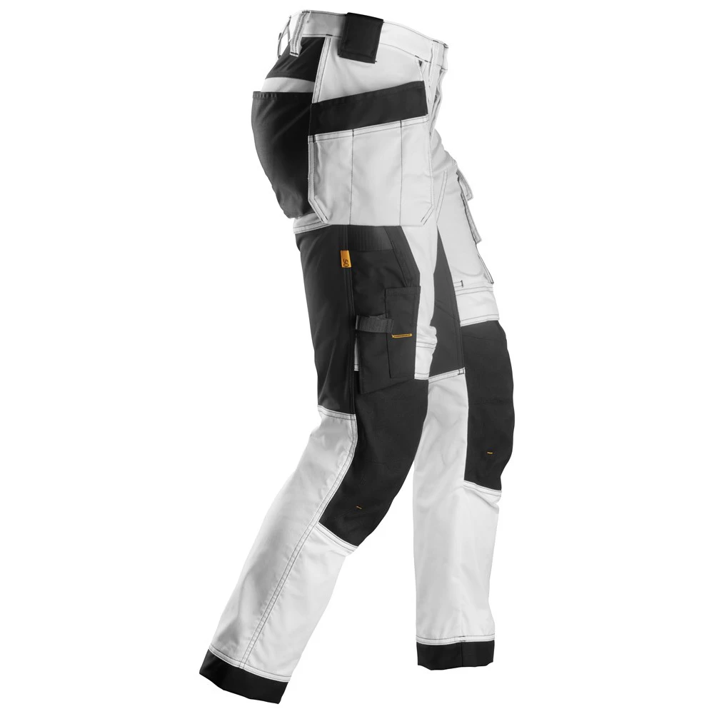 Snickers werkbroek 6241 white-black (met holsterpockets)