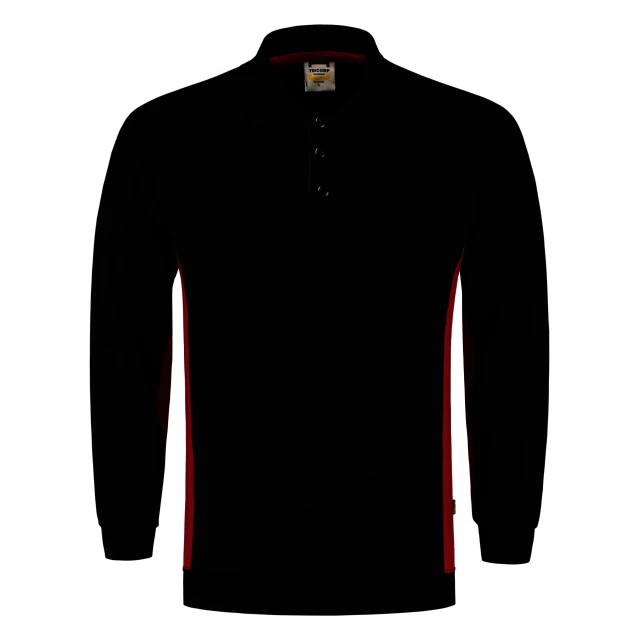 Tricorp polosweater bicolor 302001 black-red