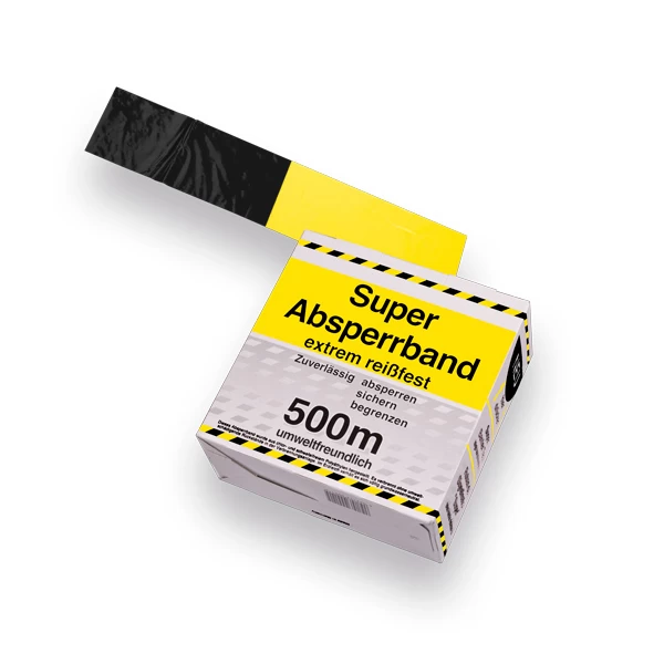 Afzetband geel/zwart dispenserdoos