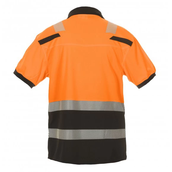 Hydrowear poloshirt Thorne orange-black (high visibilty)