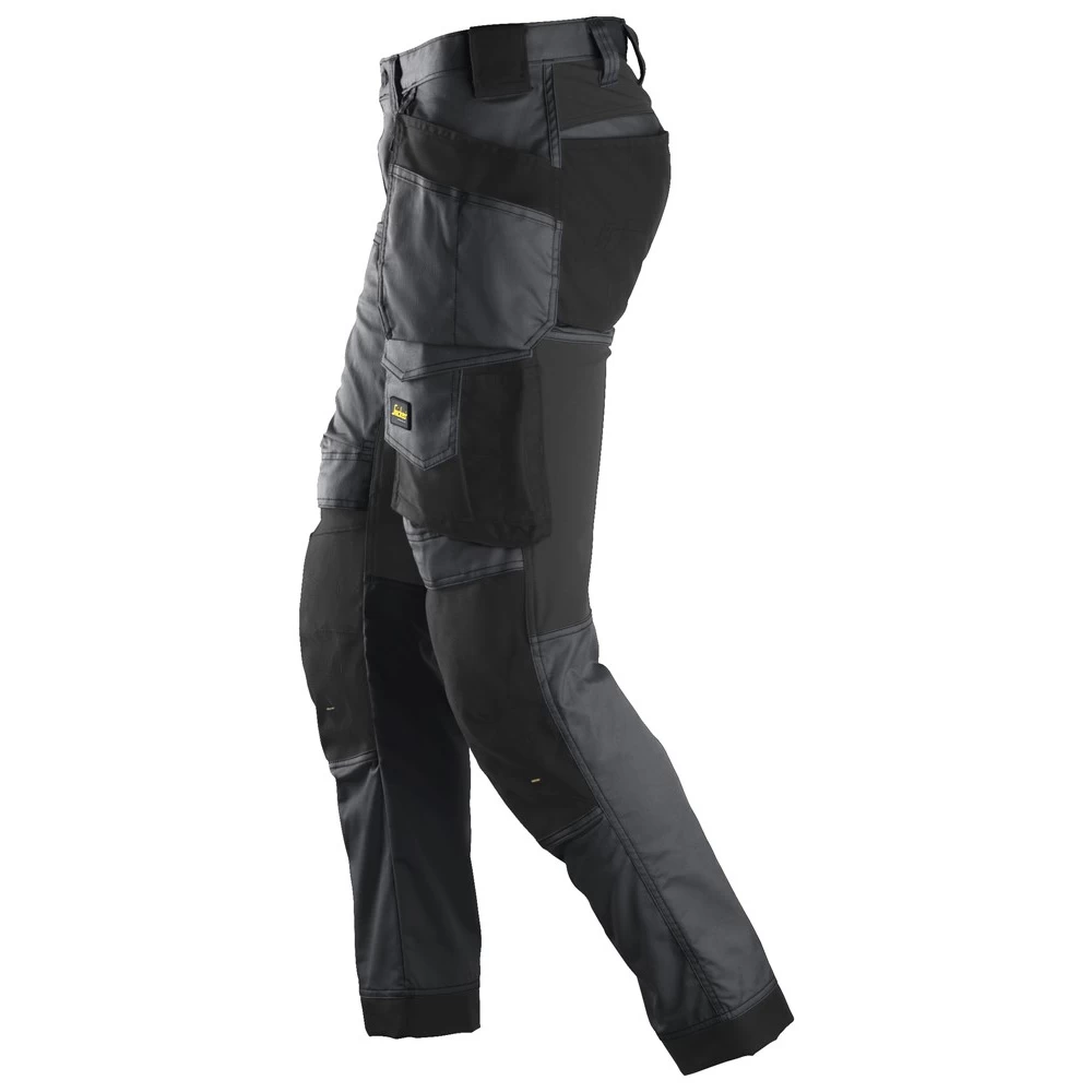 Snickers werkbroek 6241 steel grey-blackt (met holsterpockets)
