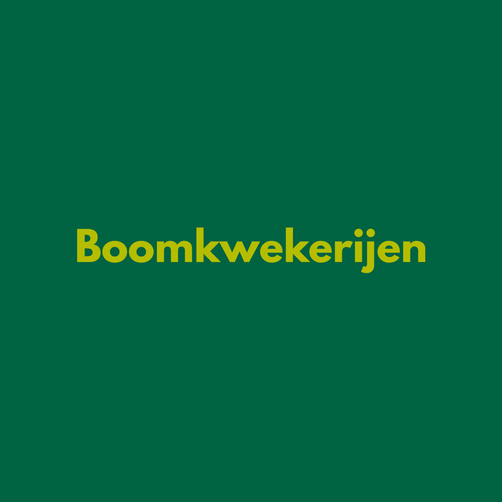 Boomkwekerijen