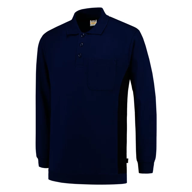 Tricorp polosweater bicolor 302001 royalblue-navy