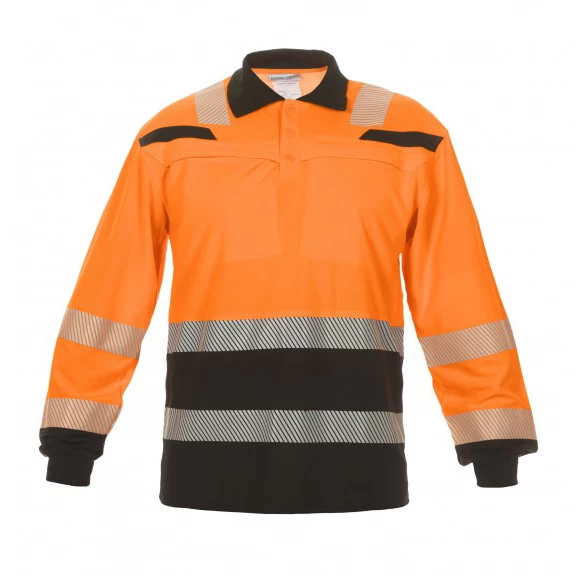 Hydrowear poloshirt Tanna orange-black (high visibilty)