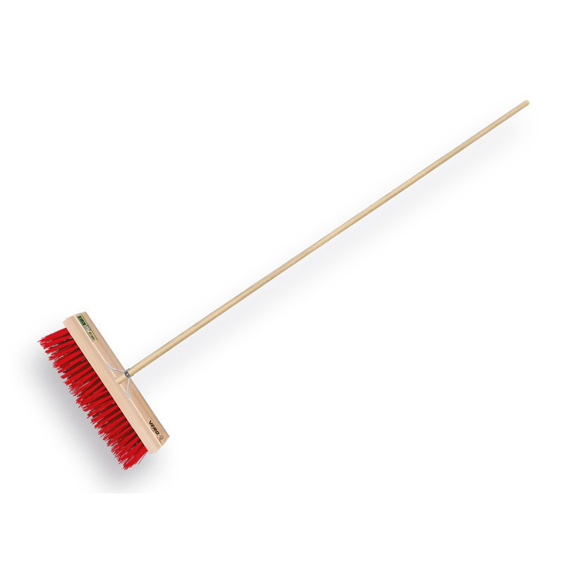 Bezems Vero rood met steel