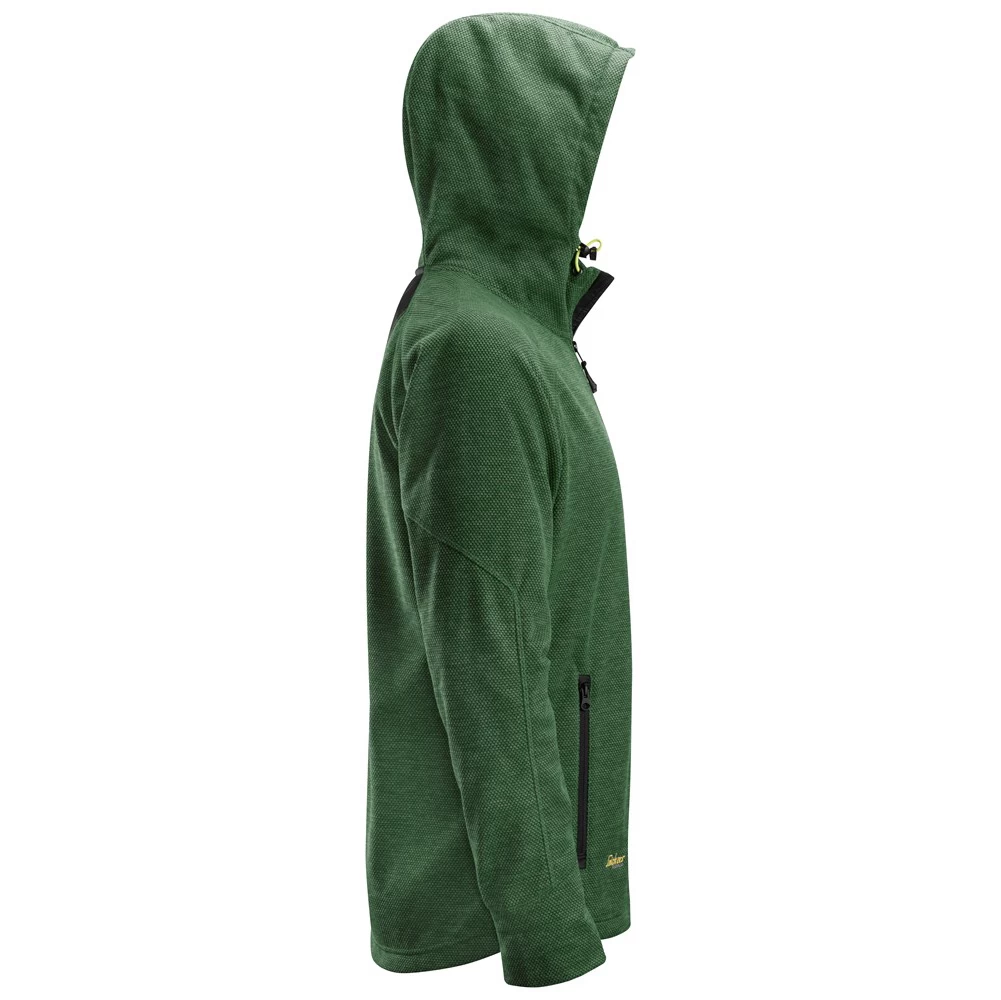 Snickers fleece hoodie 8041 forest green (met rits)