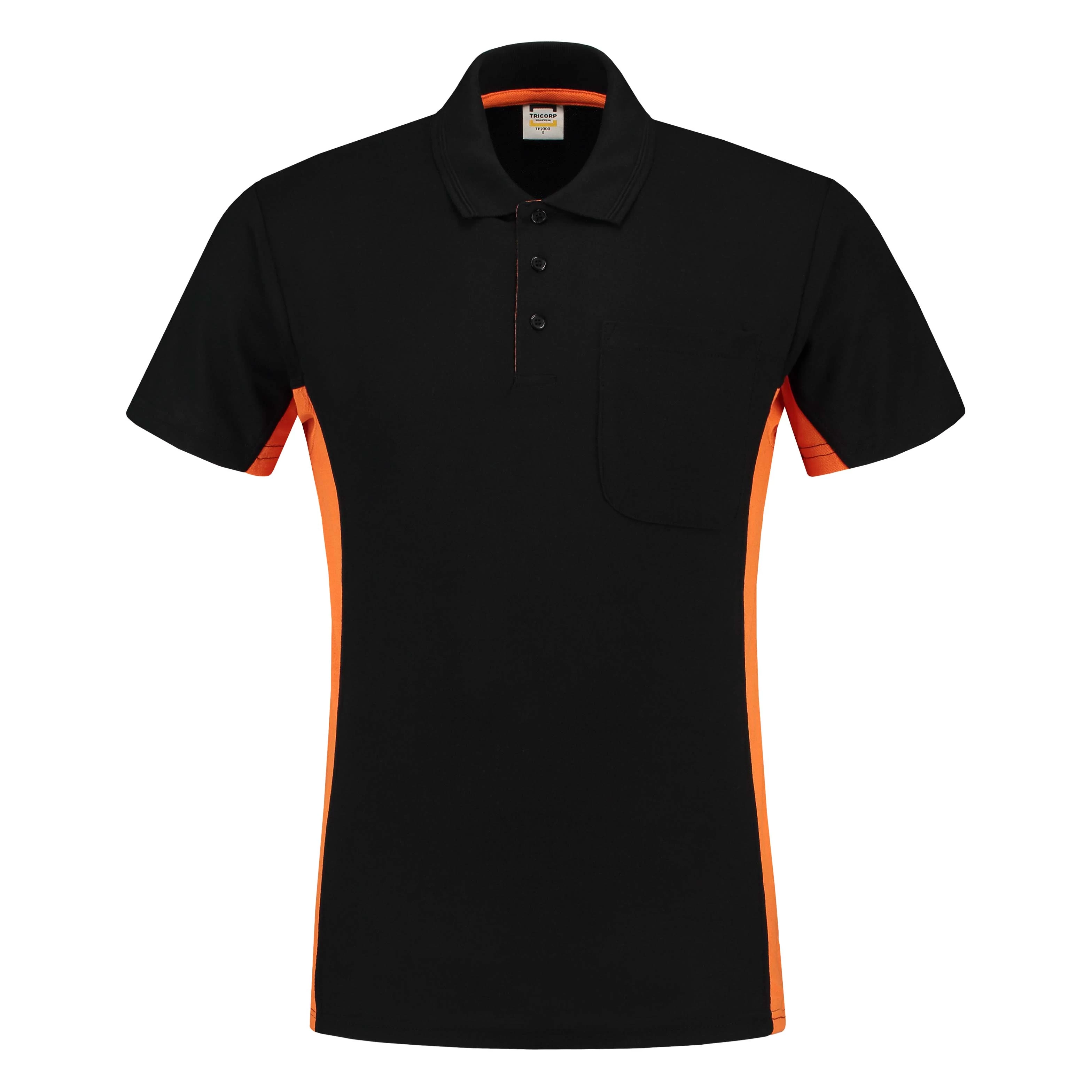 Tricorp poloshirt 202002 black-orange