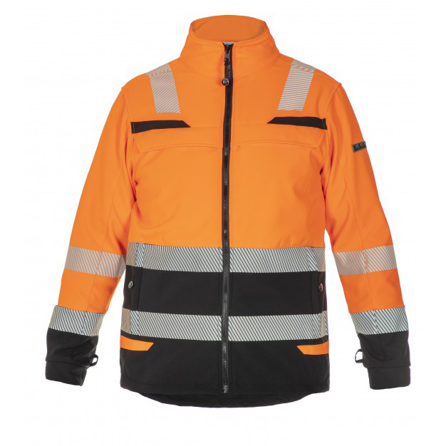 Hydrowear softshel Telford orange-black (high visibility)