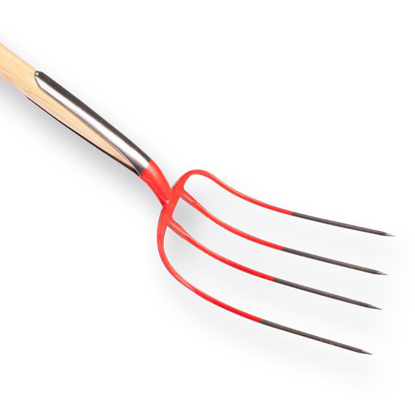 Offner mestvork 4tnd rood+stift+T-steel 90cm (met veerdul en steel)