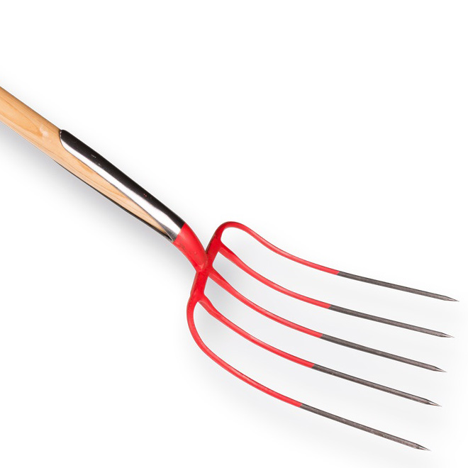 Offner mestvork 4tnd rood+stift+T-steel 90cm (met veerdul en steel)