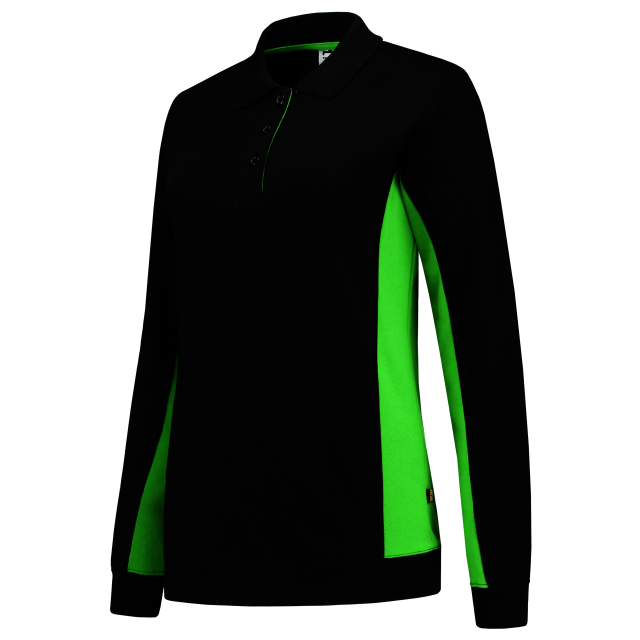 Tricorp polosweater bicolor 302002 black-lime (dames)