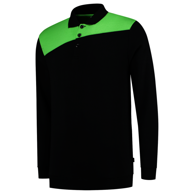 Tricorp polosweater bicolor 302004 black-lime