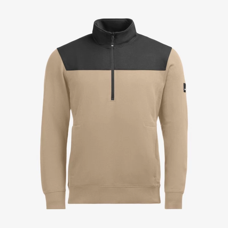 FHB sweatshirt Rob beige-zwart