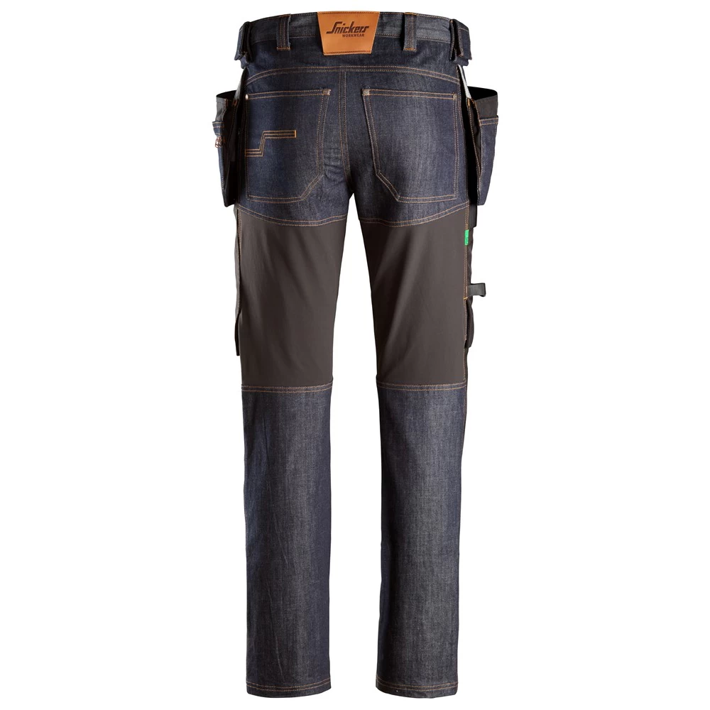 Snickers werkbroek 6955 denim-black (met holsterpockets)