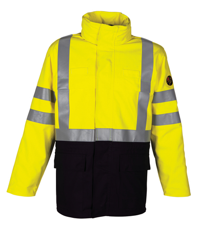 Havep parka 40005 marineblauw-geel (high visibility)