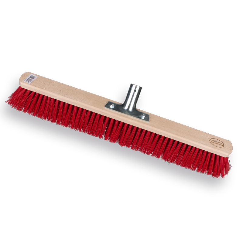 Bezems rood met stokhouder