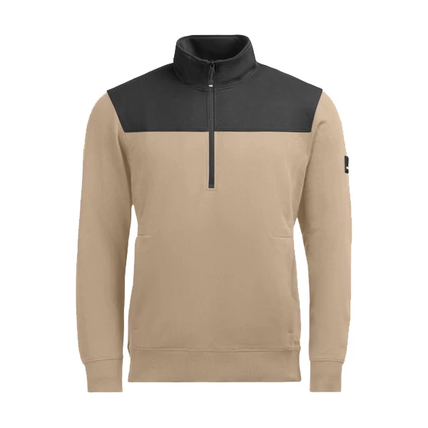 FHB sweatshirt Rob beige-zwart